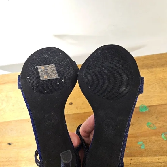 Michael Kors Antonia Sandal Glitter Lurex Size 7.5 - Picture 16 of 16